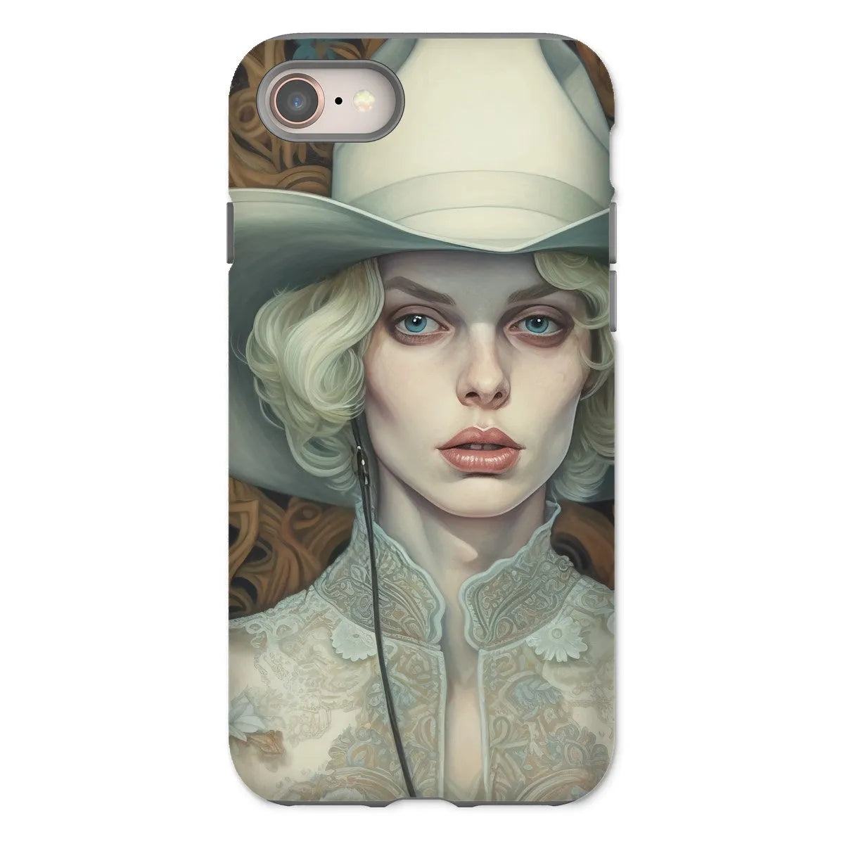 Winnie The Lesbian Cowgirl - Sapphic Art Phone Case - Iphone 8 / Matte - Mobile Phone Cases - Aesthetic Art