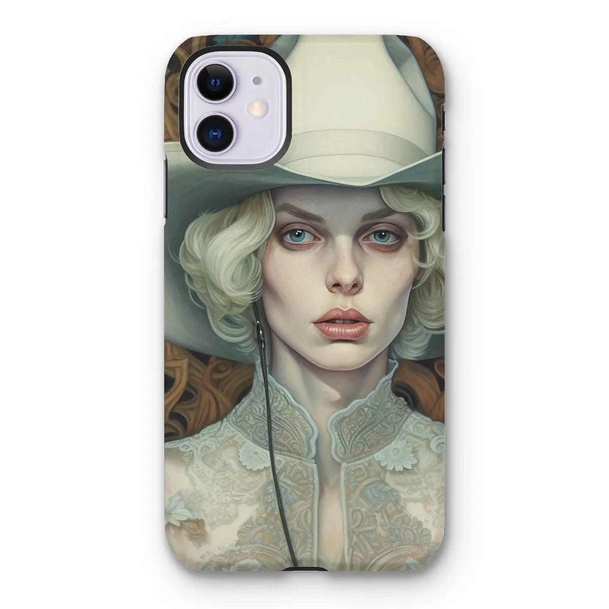Winnie The Lesbian Cowgirl - Sapphic Art Phone Case - Iphone 11 / Matte - Mobile Phone Cases - Aesthetic Art