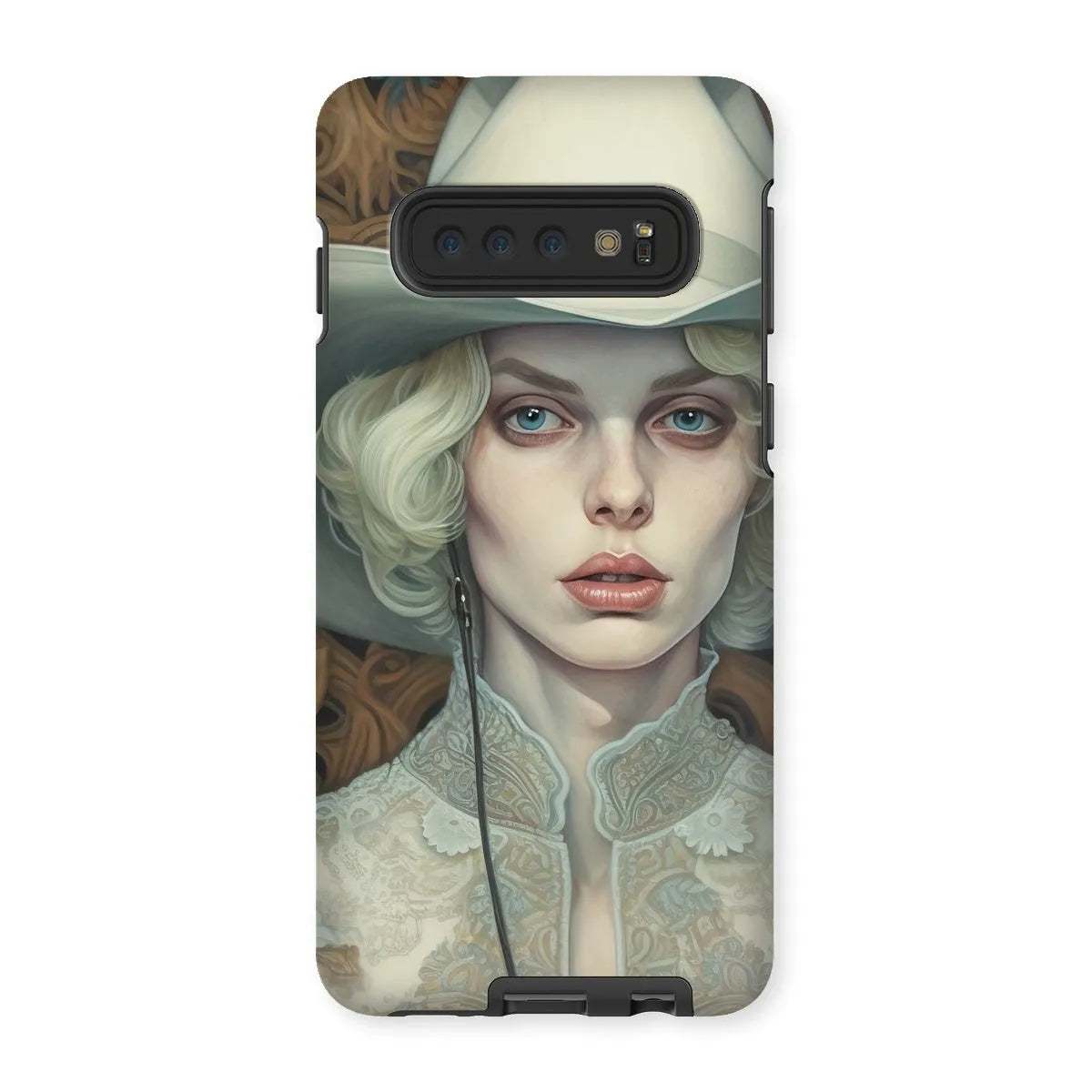Winnie The Lesbian Cowgirl - Sapphic Art Phone Case - Samsung Galaxy S10 / Matte - Mobile Phone Cases - Aesthetic Art