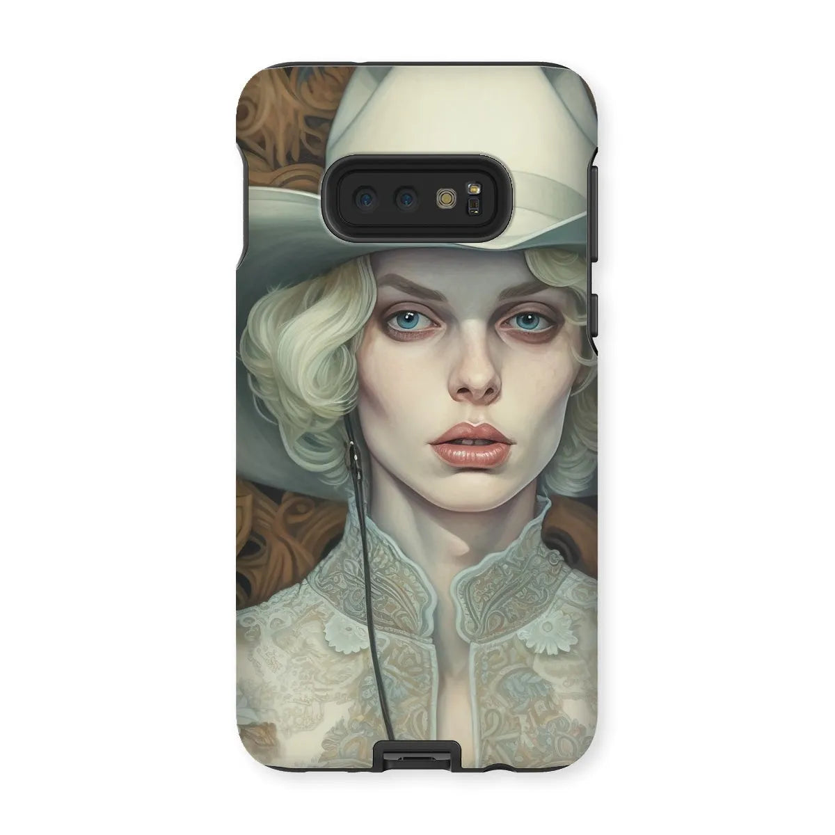 Winnie The Lesbian Cowgirl - Sapphic Art Phone Case - Samsung Galaxy S10e / Matte - Mobile Phone Cases - Aesthetic Art