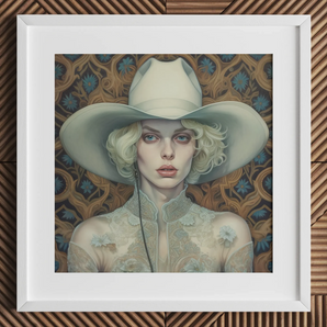 Winnie - Moon Lesbian Cowgirl Art Print