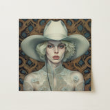 Winnie - Moon Lesbian Cowgirl Art Print / Canvas, 12x12’’ / 31x31cm / Unframed / no Border, Posters Prints & Visual Artwork, Toby Leon