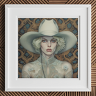 Winnie - Moon Lesbian Cowgirl Art Print