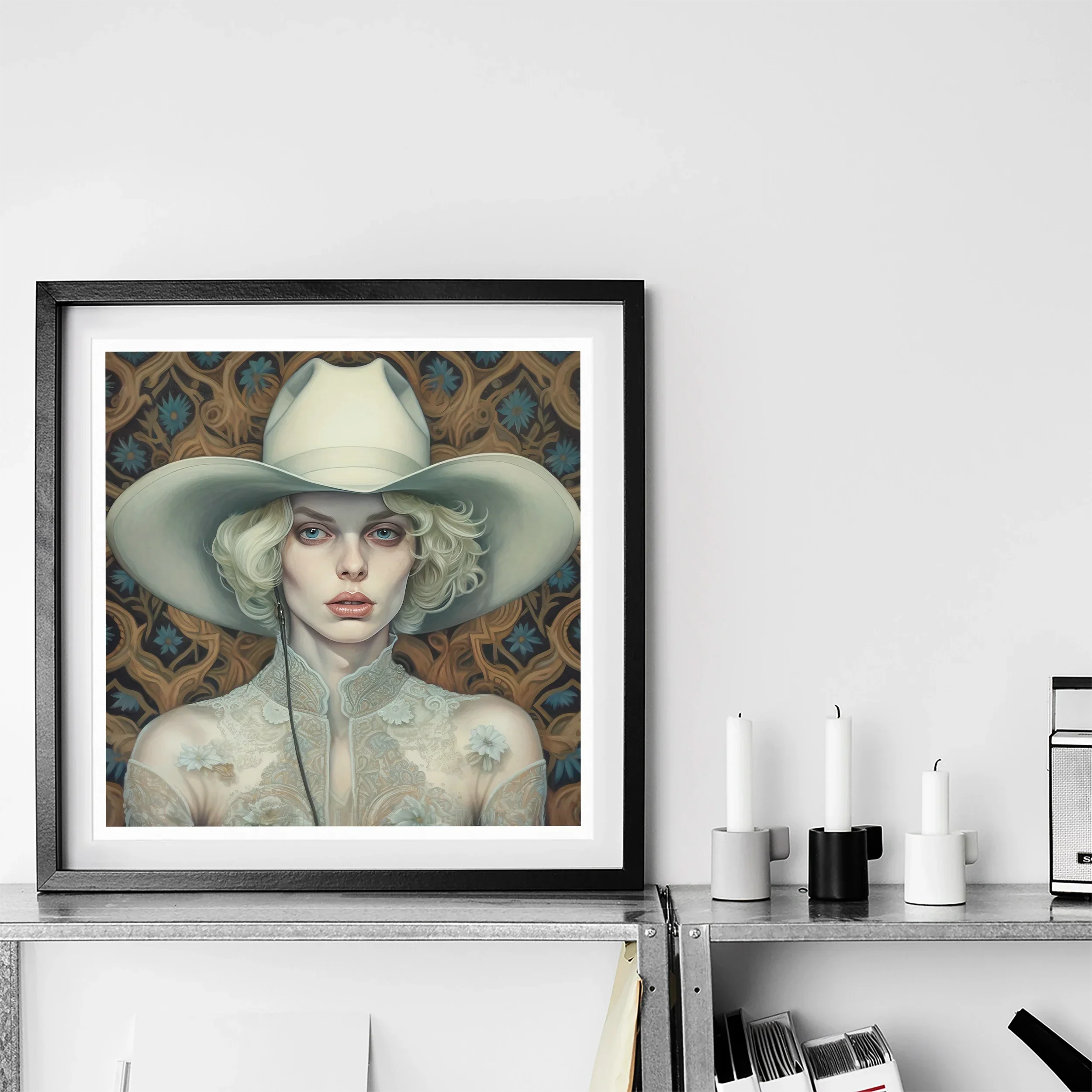 Winnie - Moon Lesbian Cowgirl Art Print Posters Prints & Visual Artwork