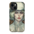 Winnie - Sapphic Femme Cowgirl Iphone Case, 14 Plus / Matte, Phone Case Portrait Pale-skinned Woman Blonde Curls White
