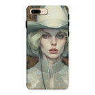 Winnie - Sapphic Femme Cowgirl Iphone Case, 8 Plus / Matte, Phone Case Portrait Woman White Hat Lace Collar