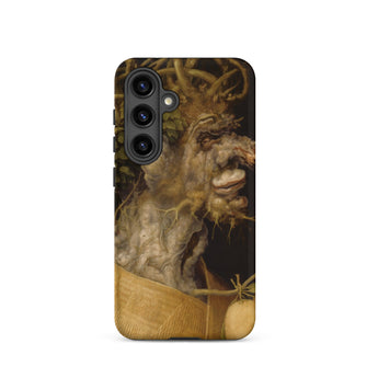 Winter - Giuseppe Arcimboldo Phone Case Samsung Galaxy S24 / Matte Phone Case Detailed Earthy-toned Painting Rustic Root-covered Face