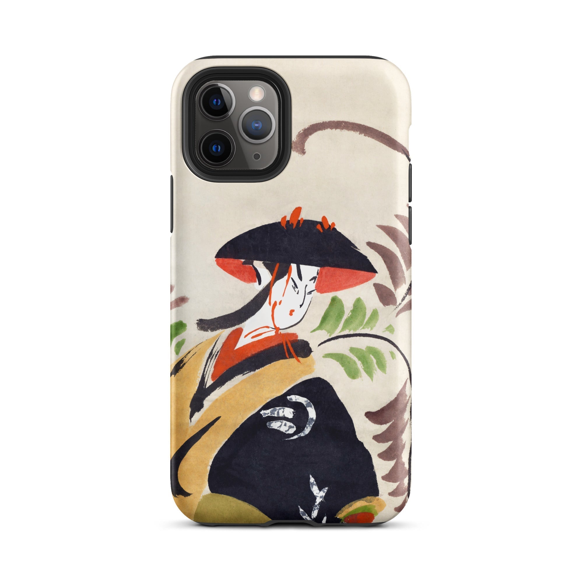 Wisteria Maiden Kabuki Dancer Iphone Case, 11 Pro / Matte, Smartphone Case Japanese Style Painting