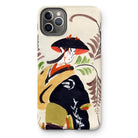 Wisteria Maiden - Kabuki Dancer Iphone Case, 11 Pro Max / Matte, Iphone Case Traditional Japanese Art Geisha Figure Black