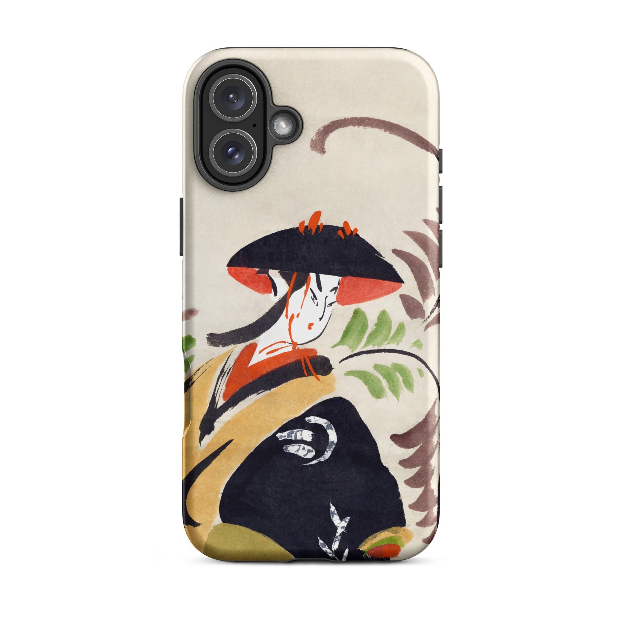 Wisteria Maiden Kabuki Dancer Iphone Case, 16 Plus / Matte, Phone Case Japanese Art