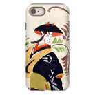 Wisteria Maiden Kabuki Dancer Iphone Case, 8 / Matte, Phone Case Traditional Japanese Art Figure Black Kimono