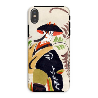 Wisteria Maiden - Kabuki Dancer Iphone Case, Xs / Matte, Phone Case Traditional Japanese Art Geisha Figure Black