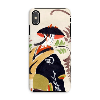 Wisteria Maiden - Kabuki Dancer Iphone Case, Xs Max / Matte, Phone Case Traditional Japanese Art Geisha Figure Black