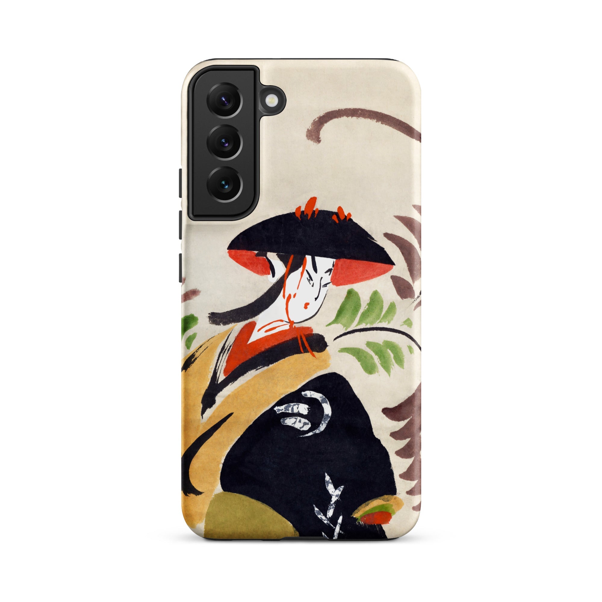 Wisteria Maiden Kabuki Dancer Samsung Case, Galaxy S22 Plus / Matte, Smartphone Case Japanese Style Art Print