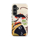 Wisteria Maiden Kabuki Dancer Samsung Case, Galaxy S24 Plus / Matte, Smartphone Decorative Case Asian Inspired Illustration