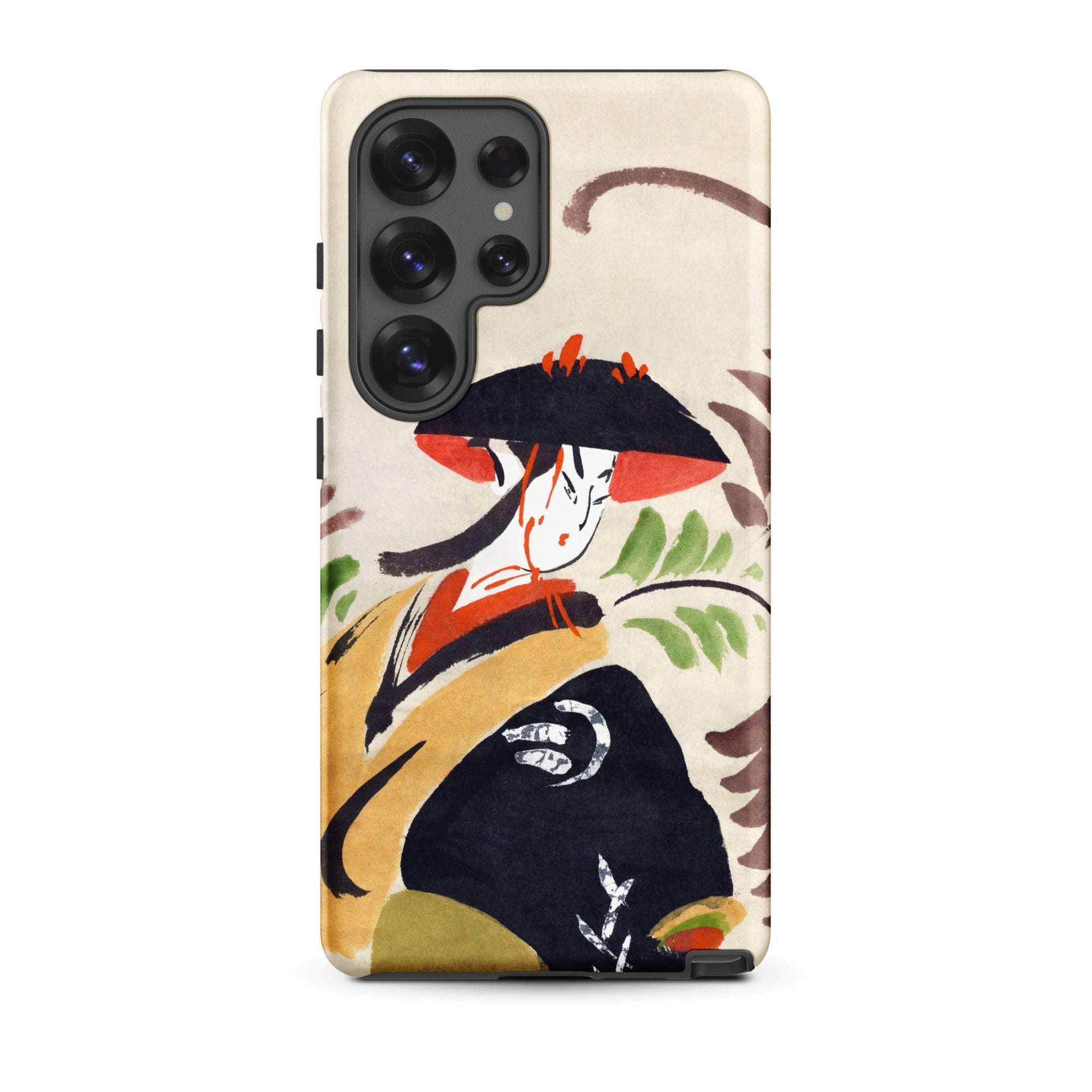 Wisteria Maiden Kabuki Dancer Samsung Case, Galaxy S25 Ultra / Matte, Phone Case Artistic Depiction Woman Traditional Japanese Attire