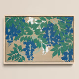 Wisteria from Momoyogusa - Kamisaka Sekka Art Print / Canvas, 18x12’’ / 46x31cm / Natural Frame, Posters Prints & Visual Artwork, Toby Leon