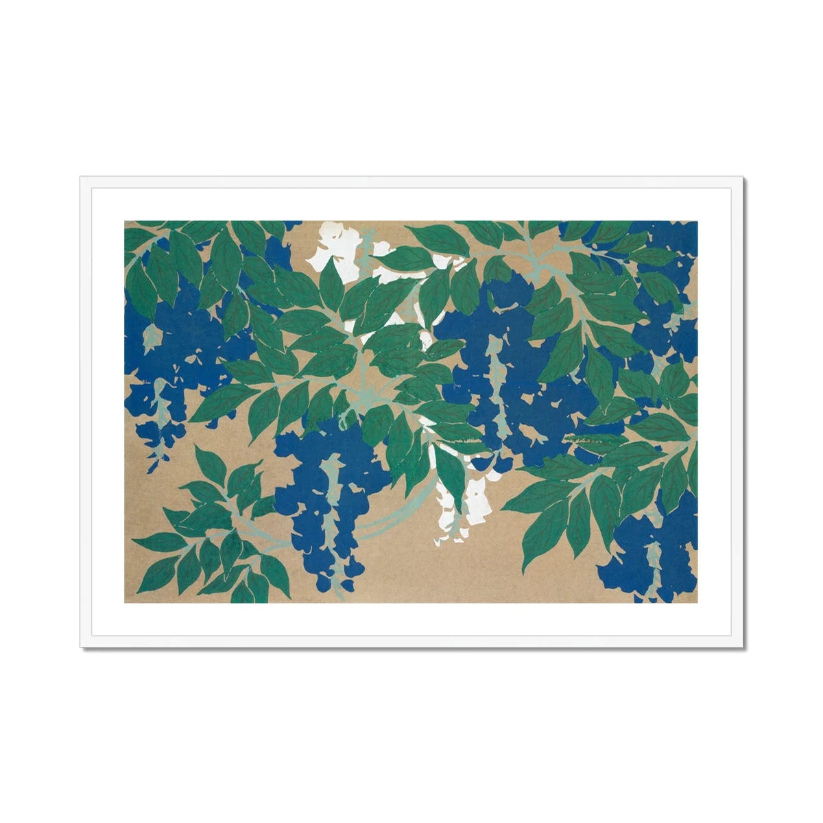 Wisteria from Momoyogusa - Kamisaka Sekka Art Print