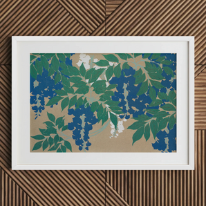 Wisteria from Momoyogusa - Kamisaka Sekka Art Print
