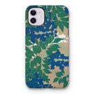 Wisteria from Momoyogusa - Kamisaka Sekka Iphone Case, 11 / Matte, Iphone Case Green Blue Beige Leaf Pattern Design