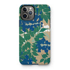 Wisteria from Momoyogusa - Kamisaka Sekka Iphone Case, 11 Pro / Matte, Iphone Case Floral Pattern Green Leaves Blue Flowers