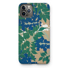 Wisteria from Momoyogusa - Kamisaka Sekka Iphone Case, 11 Pro Max / Matte, Iphone Case Tropical Leaf Floral Pattern Green Blue