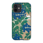 Wisteria from Momoyogusa - Kamisaka Sekka Iphone Case, 12 / Matte, Floral Patterned Iphone Case Green Leaves Blue Accents