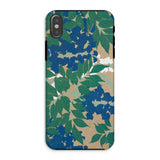 Wisteria from Momoyogusa - Kamisaka Sekka Iphone Case, Xs / Matte, Phone Case Floral Pattern Green Leaves Blue Flowers