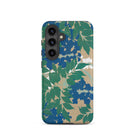 Wisteria from Momoyogusa Kamisaka Sekka Samsung Case, Galaxy S24 / Matte, Smartphone Case Blue Green Leaf Pattern Light Brown