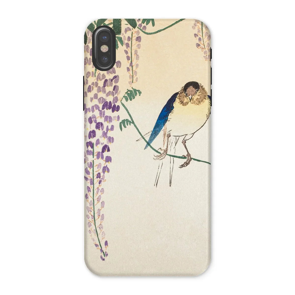 Wisteria And Swallow - Japanese Art Phone Case - Ohara Koson - Iphone x / Matte - Mobile Phone Cases - Aesthetic Art