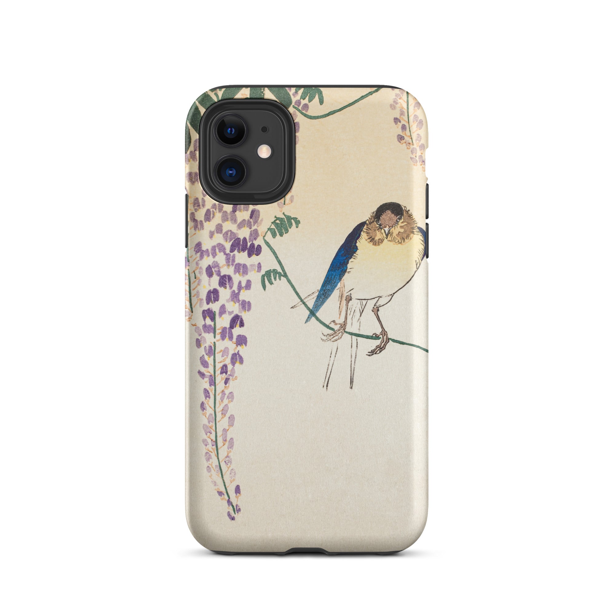 Wisteria and Swallow - Ohara Koson Iphone Case, 11 / Matte, Bird Wisteria Phone Case