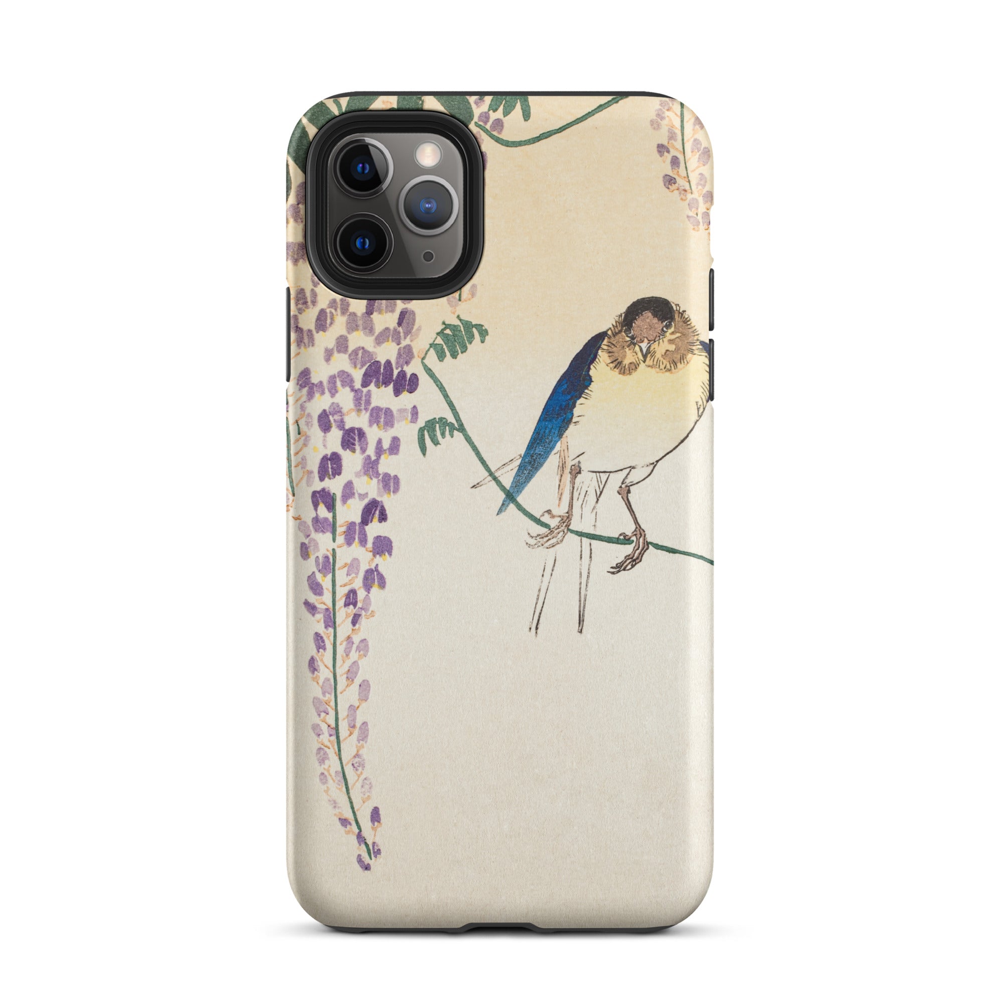 Wisteria and Swallow - Ohara Koson Iphone Case, 11 Pro Max / Matte, Bird Wisteria Phone Case