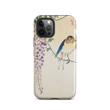 Wisteria and Swallow - Ohara Koson Iphone Case, 12 Pro / Matte, Phone Case Bird Wisteria Design