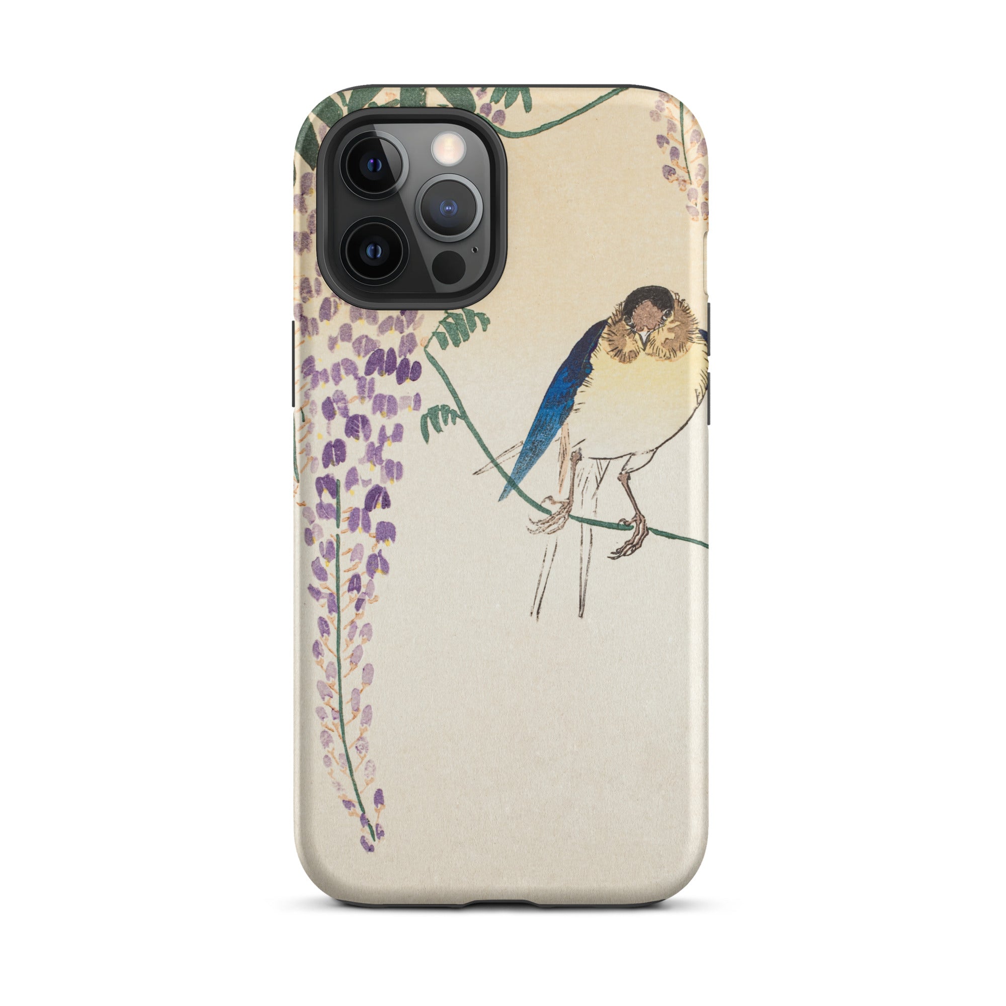 Wisteria and Swallow - Ohara Koson Iphone Case, 12 Pro Max / Matte, Bird Wisteria Phone Case