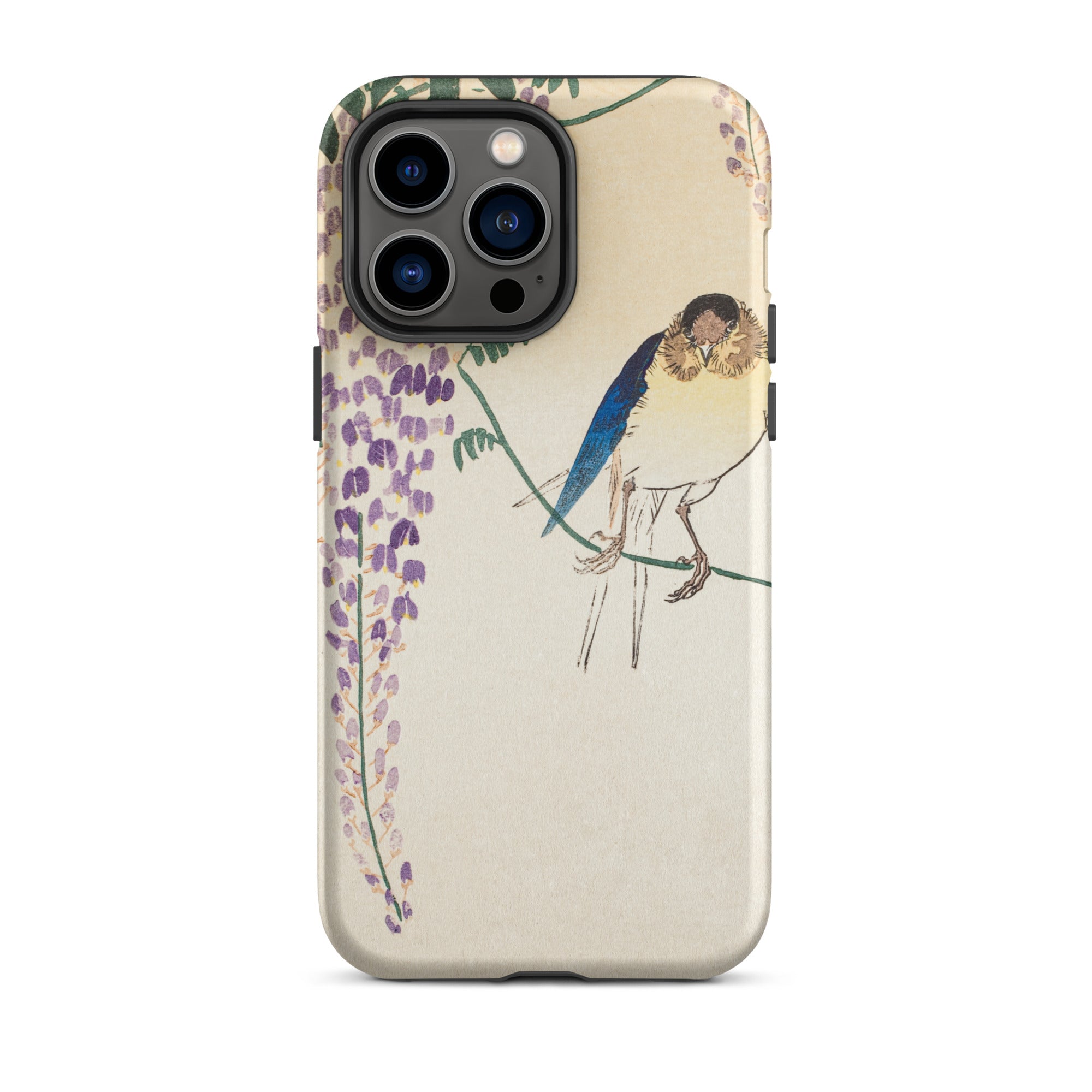 Wisteria and Swallow - Ohara Koson Iphone Case, 14 Pro Max / Matte, Bird Wisteria Phone Case