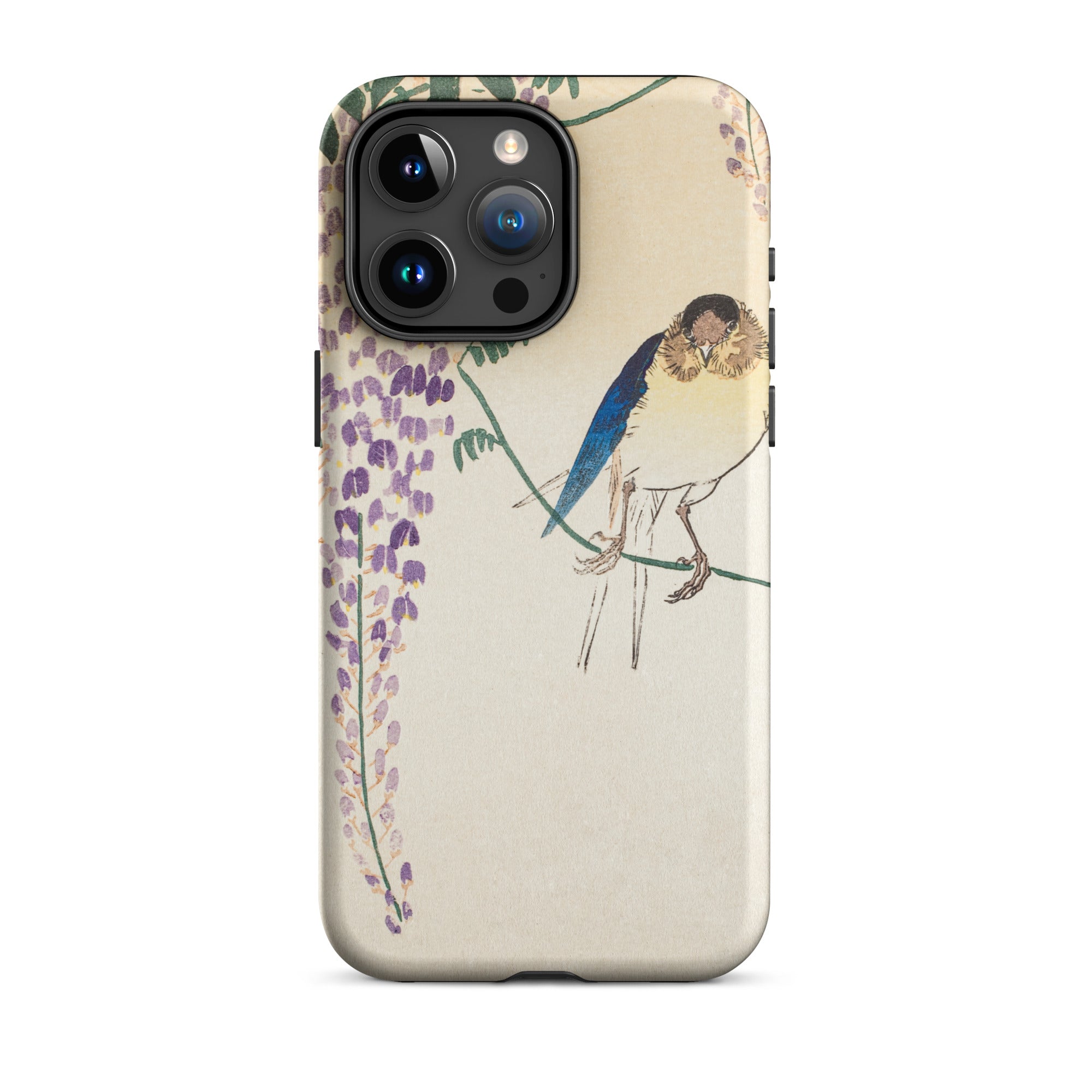 Wisteria and Swallow - Ohara Koson Iphone Case, 15 Pro Max / Matte, Bird Wisteria Phone Case