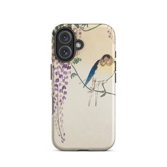 Wisteria and Swallow - Ohara Koson Iphone Case, 16 / Matte, Phone Case Bird Wisteria Design