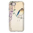 Wisteria and Swallow - Ohara Koson Iphone Case, 8 / Matte, Phone Case Artistic Design Bird Perched Purple Wisteria