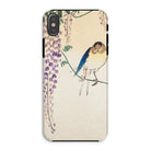 Wisteria and Swallow - Ohara Koson Iphone Case, Xs / Matte, Phone Case Japanese-style Illustration Bird Perched Branch Wisteria