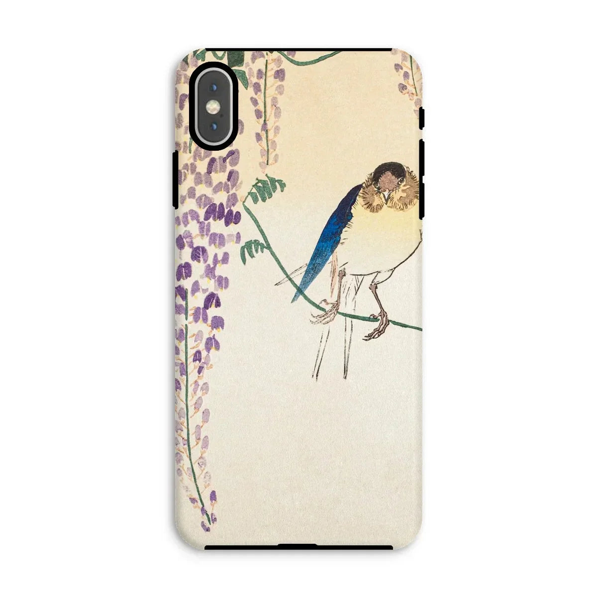 Wisteria and Swallow - Ohara Koson Iphone Case, Xs Max / Matte, Phone Case Japanese-style Painting Bird Perched Branch Wisteria