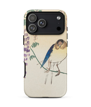 Iphone 17 Pro Max / Matte Wisteria and Swallow - Ohara Koson Phone Case Japanese Art, Swallow’s Sapphire Plumage Gleams, Perched Amid