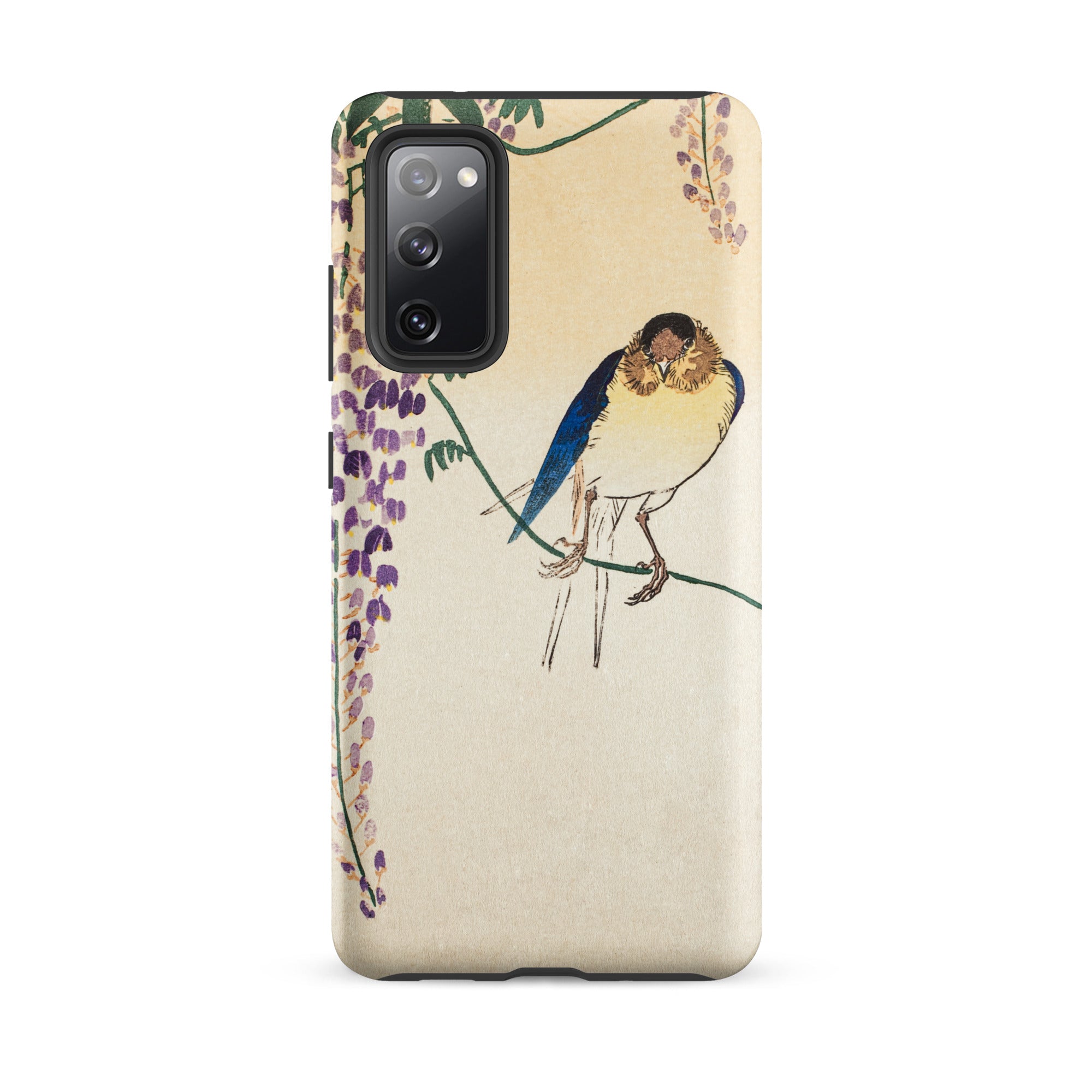 Wisteria and Swallow Ohara Koson Samsung Case, Galaxy S20 Fe / Matte, Phone Case Bird Wisteria Branch Design