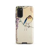 Wisteria and Swallow - Ohara Koson Samsung Case, Galaxy S20 / Matte, Phone Case Artistic Depiction Bird Perched Branch Purple