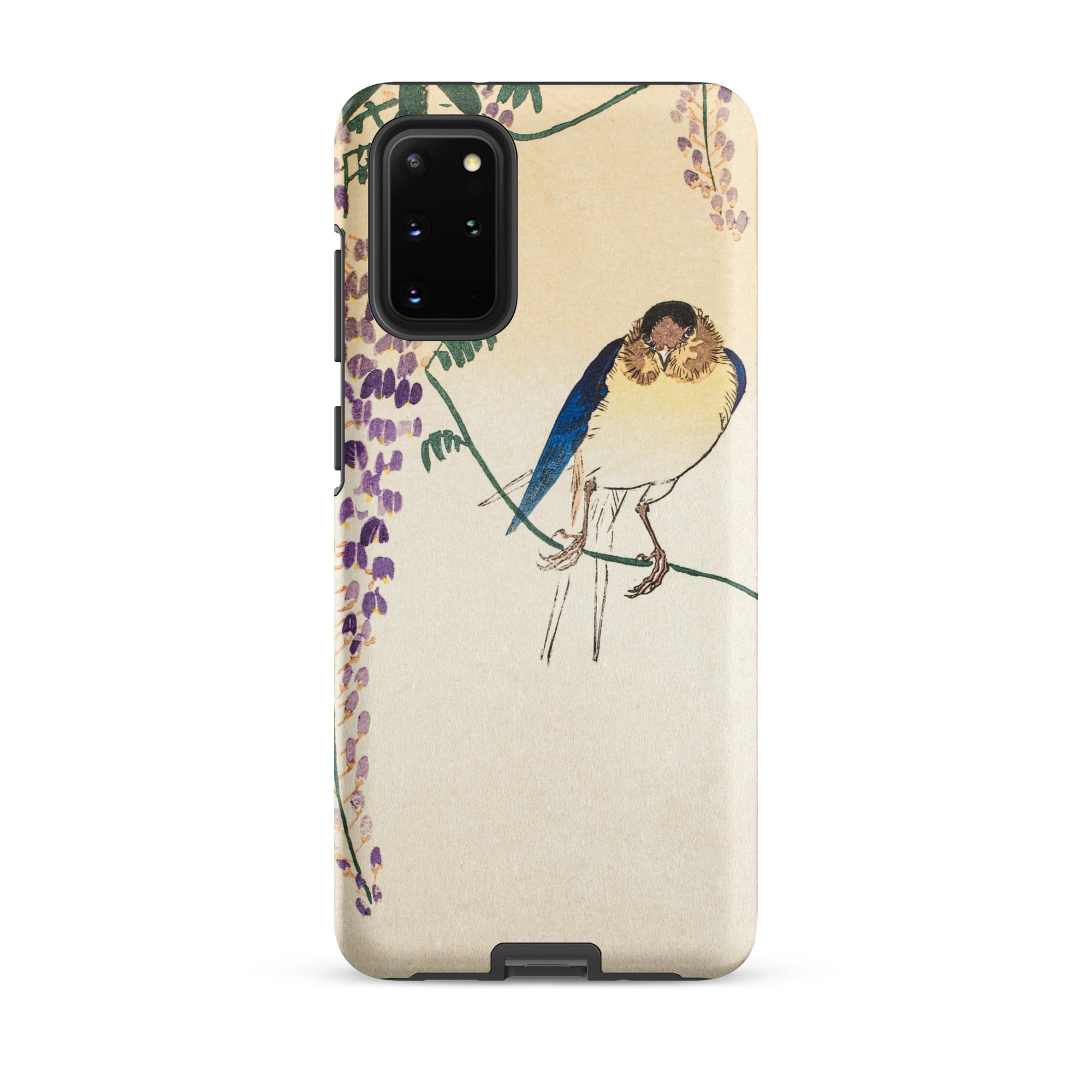 Wisteria and Swallow Ohara Koson Samsung Case, Galaxy S20 Plus / Matte, Smartphone Case Bird Wisteria Branch Design