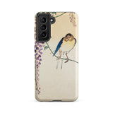 Wisteria and Swallow - Ohara Koson Samsung Case, Galaxy S21 Fe / Matte, Smartphone Case Traditional Japanese-style Illustration Bird Branch
