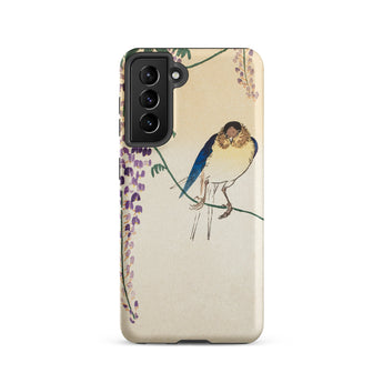 Wisteria and Swallow - Ohara Koson Samsung Case, Galaxy S21 / Matte, Phone Case Bird Wisteria Illustration