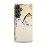 Wisteria and Swallow - Ohara Koson Samsung Case, Galaxy S25 Plus / Matte, Phone Case Traditional Japanese-style Illustration Bird Branch