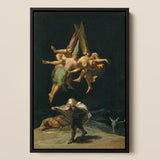 Le Vol des sorcières - Francisco De Goya, impression d’art / toile, 12x17’’ / A3 / cadre noir, affiches, impressions et art visuel, Toby Leon