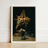 Witches’ Flight - Francisco De Goya Art Print / Canvas Framed Reproduction Classical Painting Fall Rebel Angels Witches Hovers, Prints