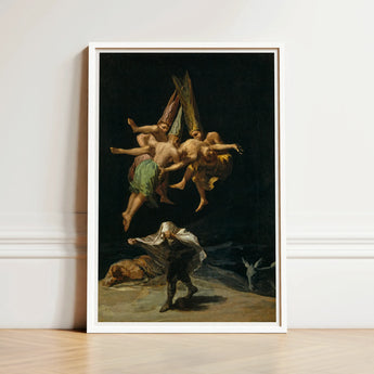 Witches’ Flight - Francisco De Goya Art Print / Canvas Framed Reproduction Classical Painting Fall Rebel Angels Witches Hovers, Prints
